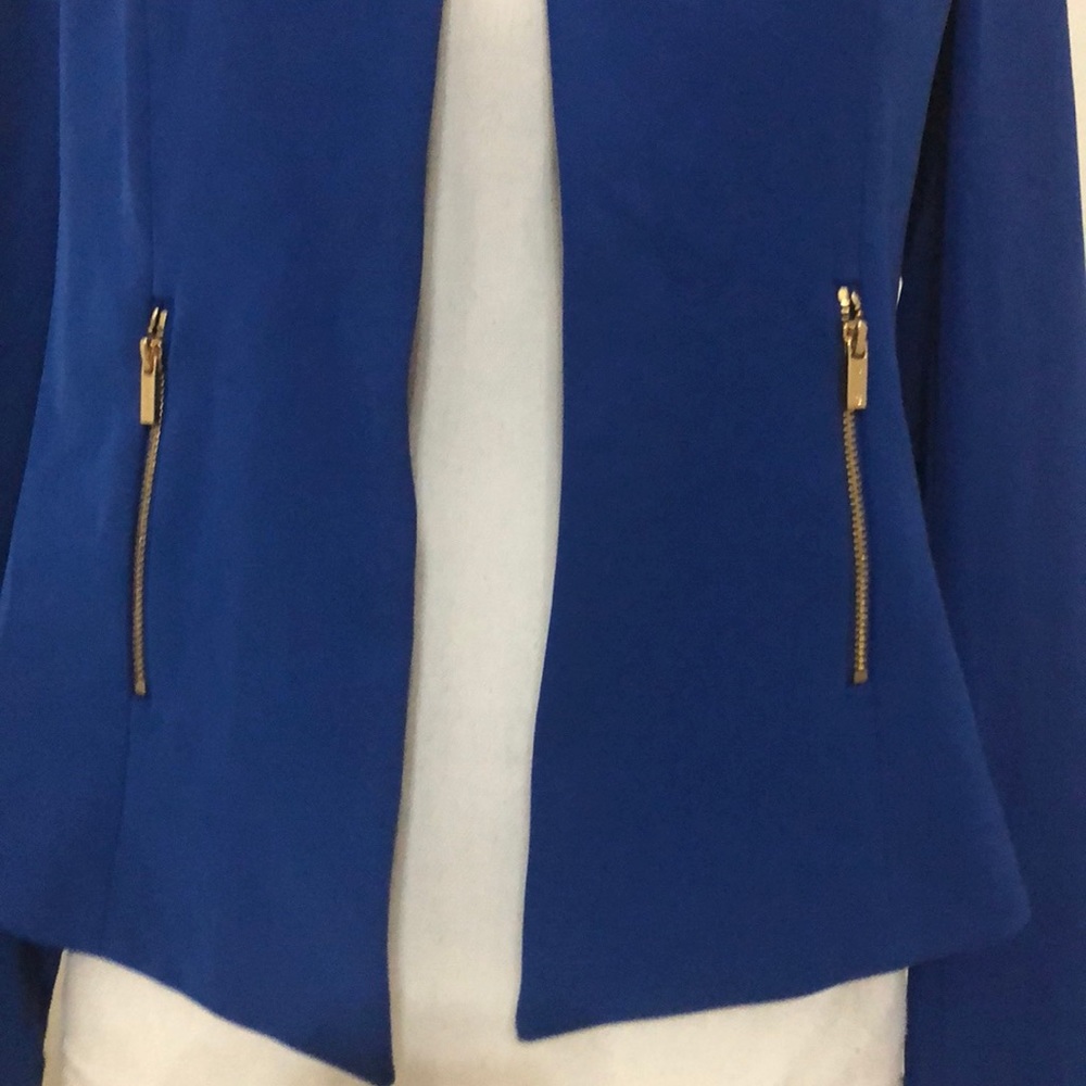 Calvin Klein Petite Zip-Pocket Crepe Jacket - Picture 4 of 10